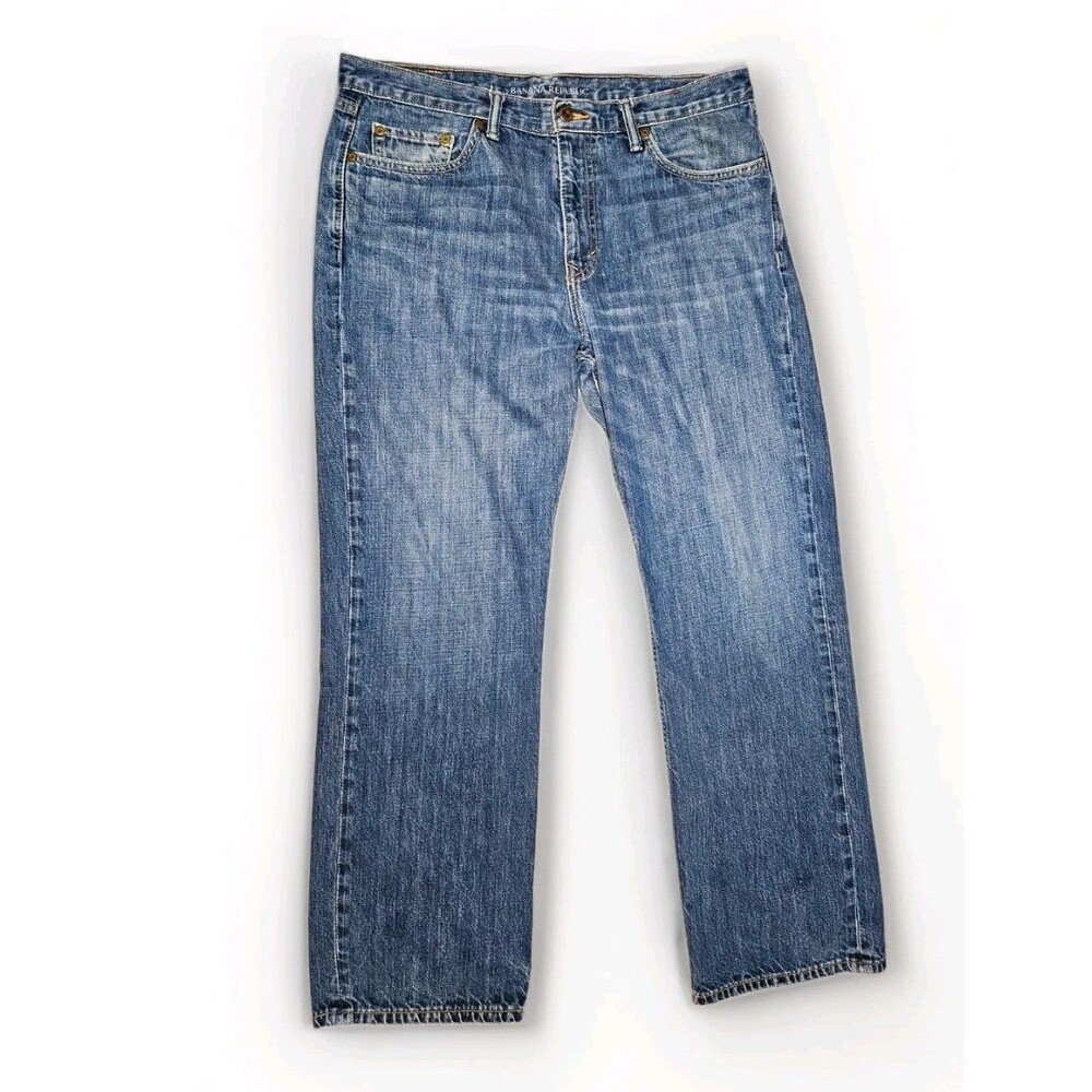 Banana Republic Men’s Blue Jeans 34x30 100% Cotton Straight Leg Denim